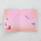 Carte Illustration de petite fille d'anniversaire | Cart (Intérieur)