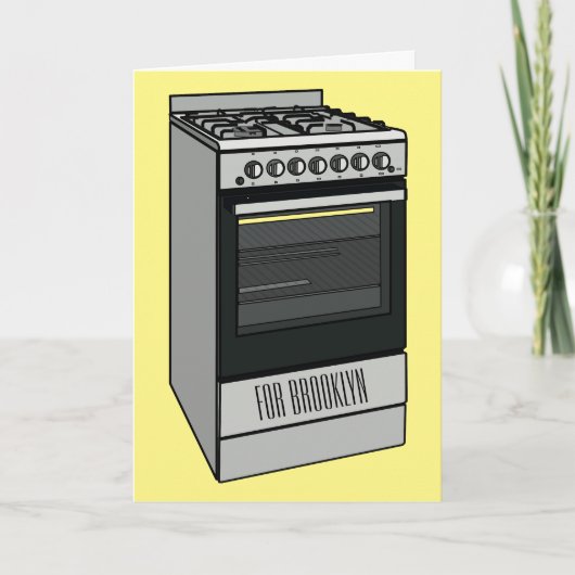 Carte Illustration de poêle électrique (Devant)