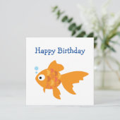 Carte Illustration de poisson d'or convivial (Debout devant)