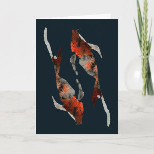 Carte Illustration de poisson koi aquarelle
