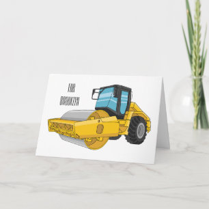 Carte Illustration de rouleau routier en cartoon