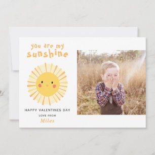 Carte Illustration de soleil mignon photo valentines jou