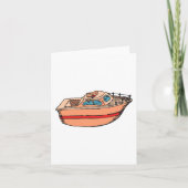 Carte Illustration de Speedboat amusant Nautical Boat De (Devant)