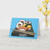 Carte Illustration de sushi (Fleur jaune)