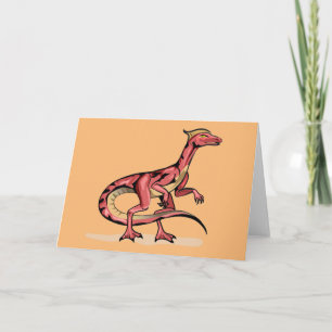Carte Illustration De Velociraptor.