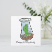 Carte Illustration de verdure dans un pot de cactus (Debout devant)