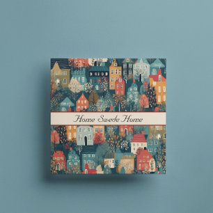 Carte Illustration de village scandinave Maison Suédoise