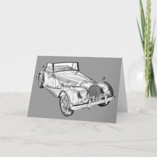 Carte Illustration de voiture de sport Morgan Plus 4 196