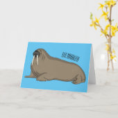 Carte Illustration de Walrus (Fleur jaune)