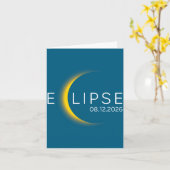 Carte Illustration d'éclipse solaire Éclipse solaire tot (Fleur jaune)