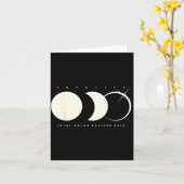 Carte Illustration d'éclipse solaire totale (Fleur jaune)
