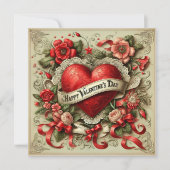 Carte Illustration décorative de la Saint-Valentin (Devant)