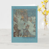 Carte Illustration d'Edmund Dulac de la reine de neige (Fleur jaune)