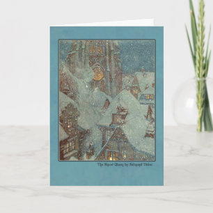 Carte Illustration d'Edmund Dulac de la reine de neige