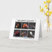 Carte Illustration des vautours du nouveau monde (Fleur jaune)