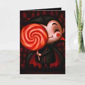 Carte Illustration d'Halloween pour un vampire Trick or