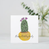 Carte Illustration d'impression animale de cactus  (Debout devant)