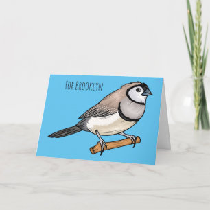 Carte Illustration d'oiseau à deux barreaux