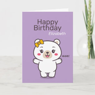 Carte Illustration d'ours en peluche