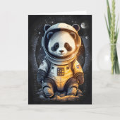 Carte Illustration d'ours panda astronaute (Devant)