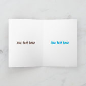 Carte Illustration drôle curieuse de dessin animé de coa (Intérieur)