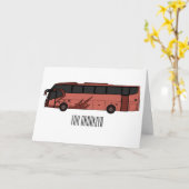 Carte Illustration du bus (Fleur jaune)