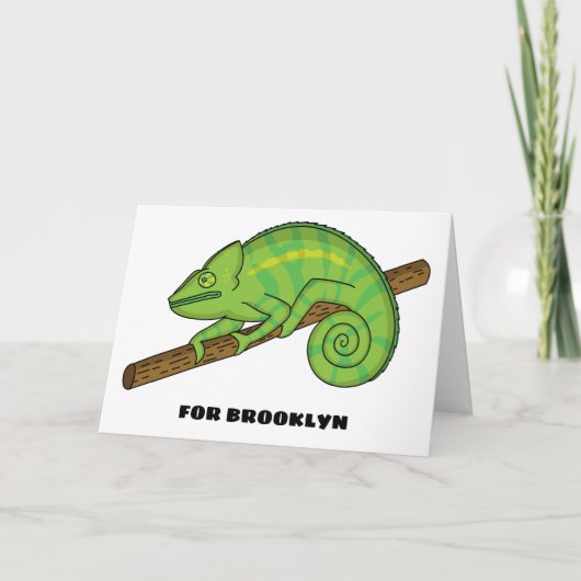 Carte Illustration du caméléon de la parson (Devant)