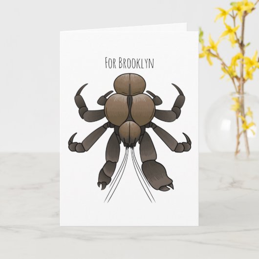 Carte Illustration du crabe de coco (Fleur jaune)