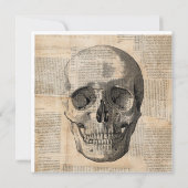 Carte Illustration du crâne antique Nouvelles de l'art V (Dos)