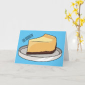 Carte Illustration du dessin animé Cheesecake (Fleur jaune)