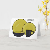 Carte Illustration du jeu de produits de table (Fleur jaune)