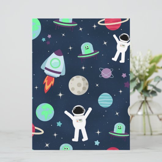 Carte Illustration du Motif spatial (Debout devant)