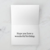 Carte Illustration du papillon flottant Joyeux anniversa (Intérieur)