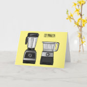 Carte Illustration du processeur et du mixeur alimentair (Fleur jaune)
