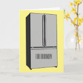 Carte Illustration du réfrigérateur de porte française (Fleur jaune)