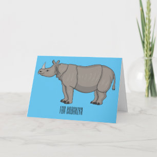 Carte Illustration du rhinocéros de Javan