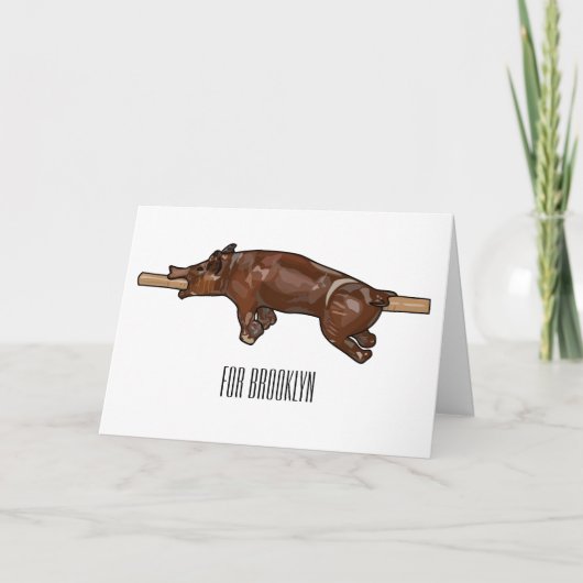 Carte Illustration du rôti de porc / rôti de porc (Devant)