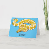 Carte Illustration du serpent python birman (Devant)