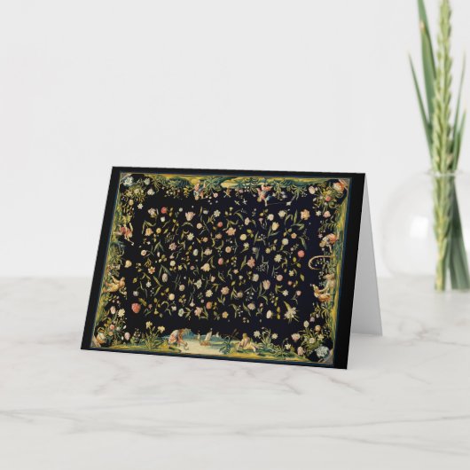Carte Illustration du tapis de table floral antique (Devant)