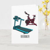 Carte Illustration du tapis roulant et de la bande dessi (Fleur jaune)