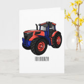 Carte Illustration du tracteur (Fleur jaune)