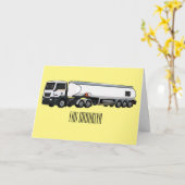 Carte Illustration du transport de carburant par camion- (Fleur jaune)