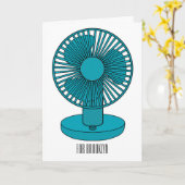Carte Illustration du ventilateur (Fleur jaune)