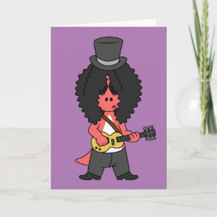 Carte Illustration D'Un Allosaurus Habillé En Étoile Roc