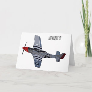 Carte Illustration d'un avion de chasse-bombardier