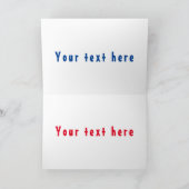 Carte Illustration d'un avion rouge volant mignon (Intérieur)