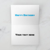 Carte Illustration d'un camion monstre bleu mou (Intérieur)