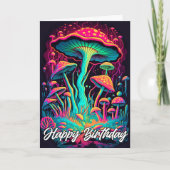 Carte Illustration d'un champignon de la forêt vibrante (Devant)