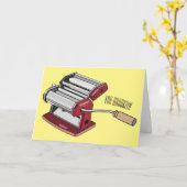 Carte Illustration d'un fabricant de pâtes alimentaires (Fleur jaune)