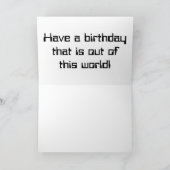 Carte Illustration d'un mignon garçon dans un vaisseau-f (Intérieur)